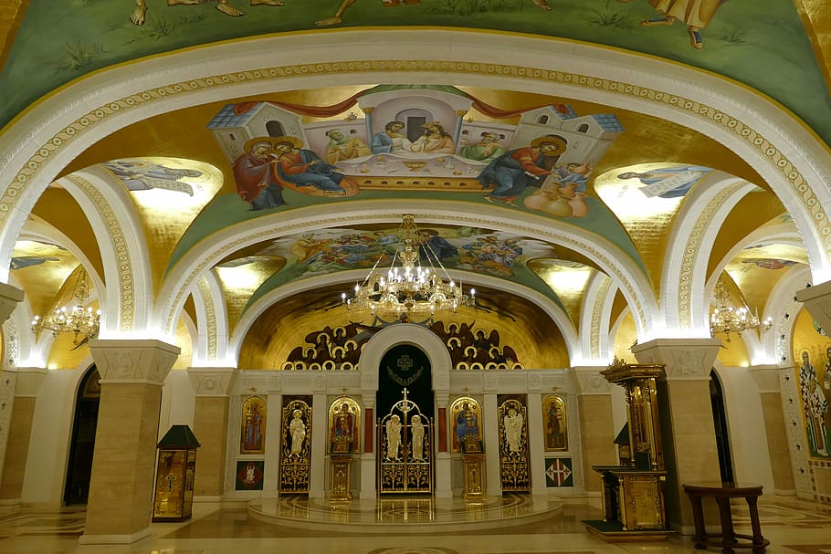 belgrade, serbia, capital, image, fresco, house of worship, HD wallpaper