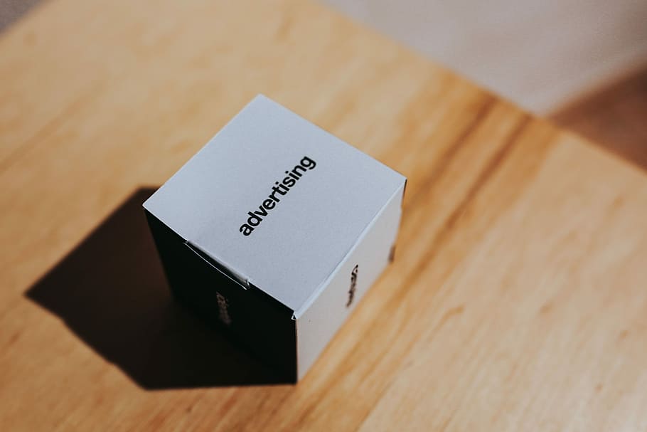 Little paper boxes with words on them, table, strategy, cardboard HD wallpaper