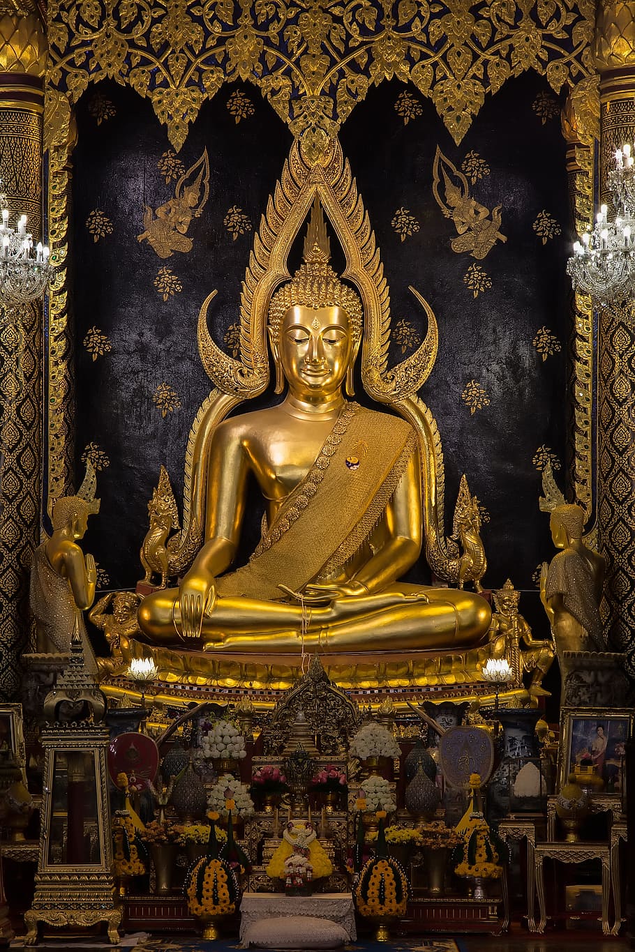 phra buddha chinnarat, phitsanulok, thailand, art and craft