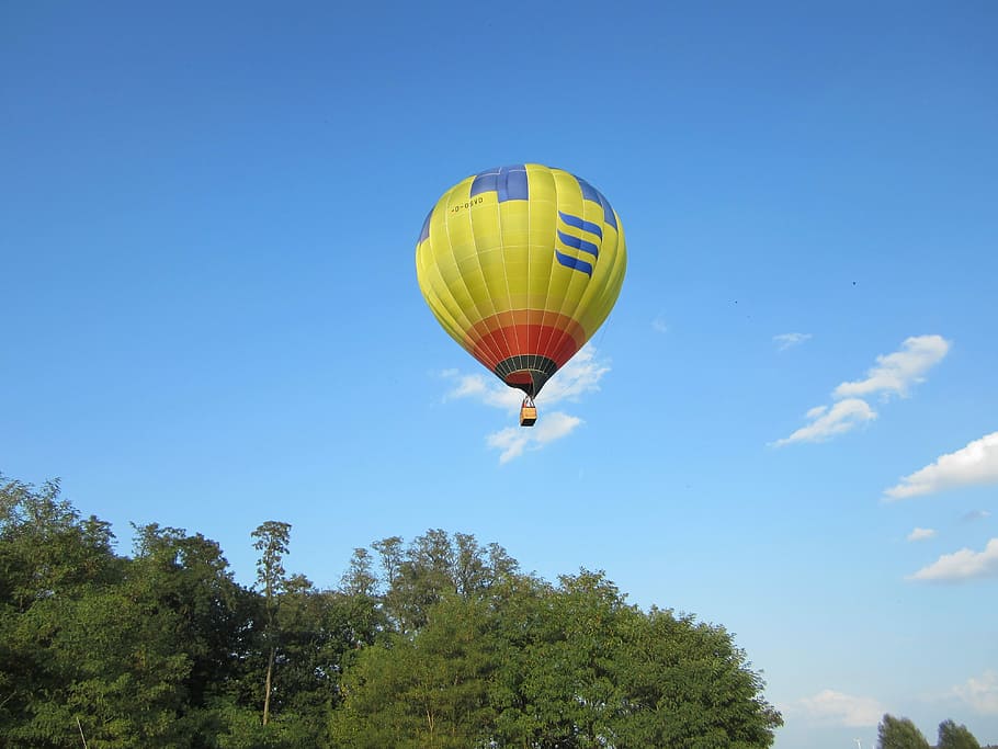 Balloon, Fly, sky, flying, mid-air, adventure, hot air balloon HD wallpaper