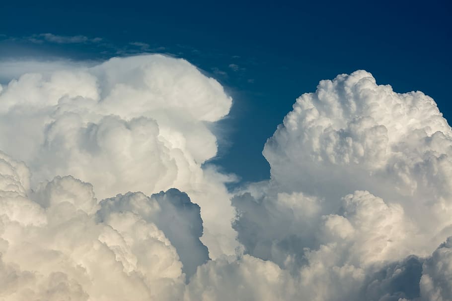 Closeup clouds series. Number two, white cloud formation, sky, HD wallpaper