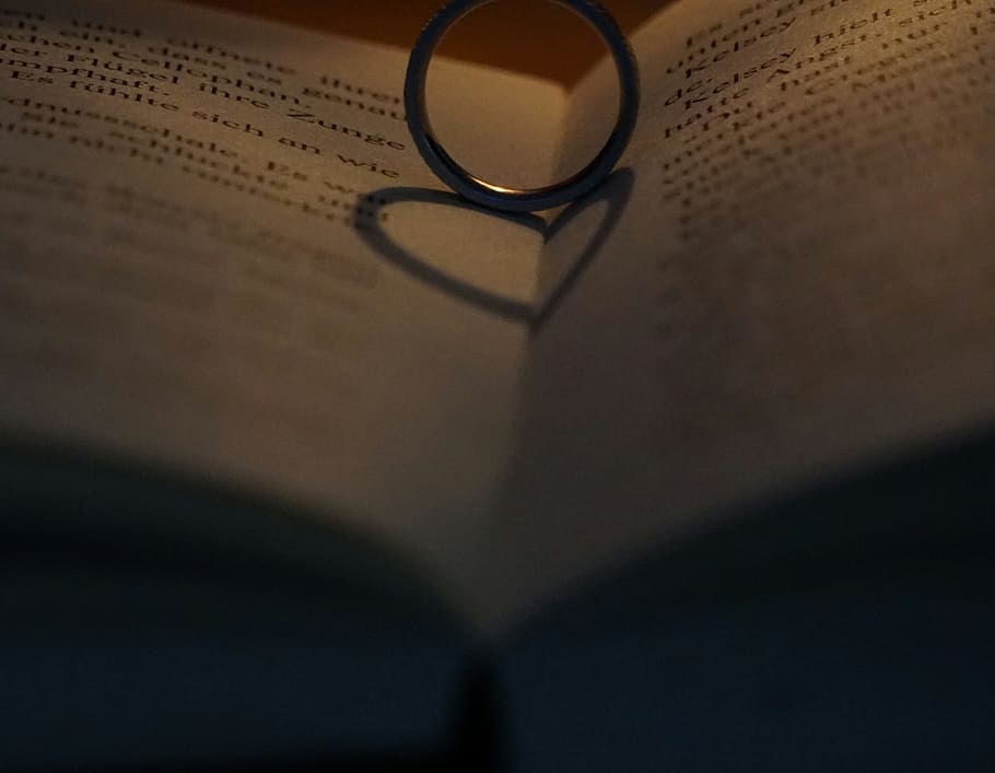 heart, book, ring, font, valentine's day, love, shadow, romance HD wallpaper