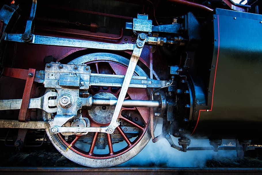 Railway, Steam Locomotive, historically, train, transport, drive, HD wallpaper