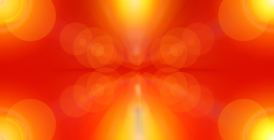 orange and yellow bokeh light, banner, header, points, circle HD wallpaper