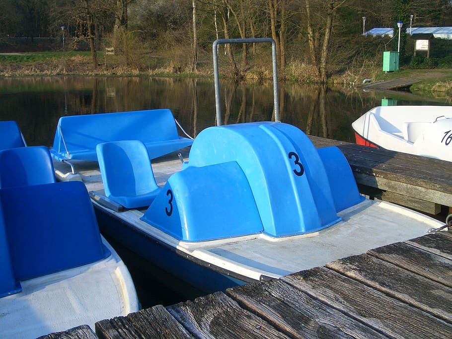 pedal boat, water, lake, leisure, sport, pleasure, drive pedal, HD wallpaper
