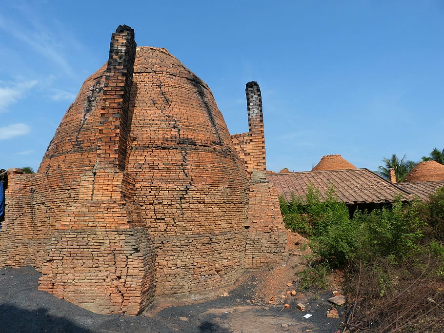 brickyard, old brickyard, industry, factory building, kiln HD wallpaper