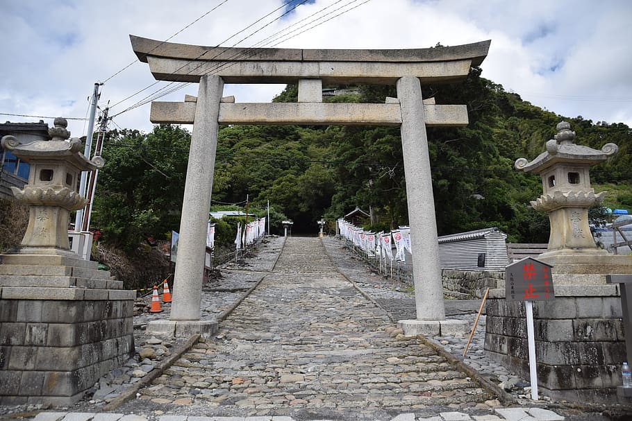 shire entrance, shimizu, japan, monument, historical, forest, HD wallpaper