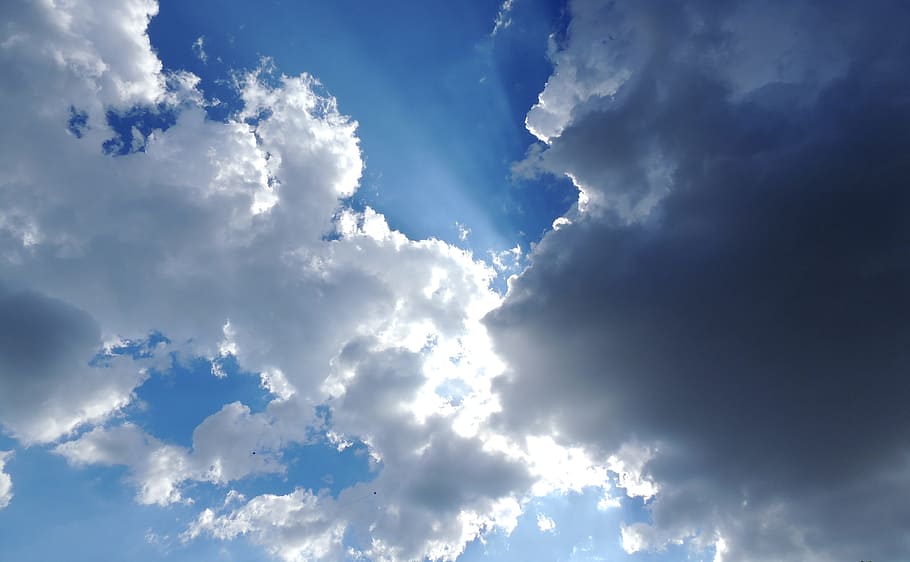 Sky, Clouds, Sunshine, blue, nature, weather, cloud - Sky, cloudscape HD wallpaper