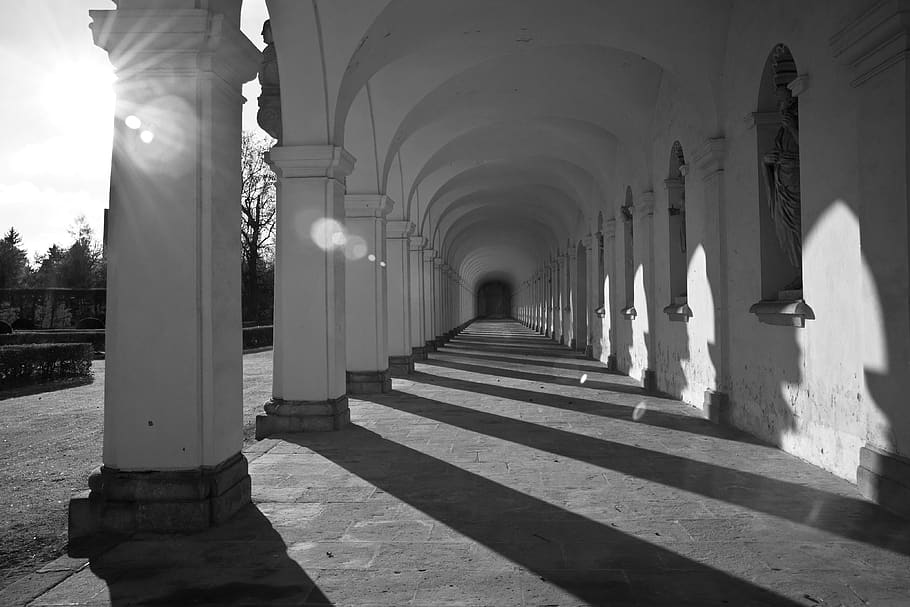 column, sun, reflection, architecture, architectural column HD wallpaper