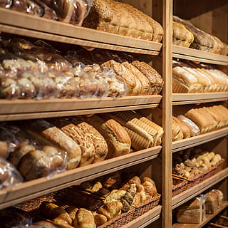 bread, broodrek, baker, food and drink, retail, freshness, store HD wallpaper