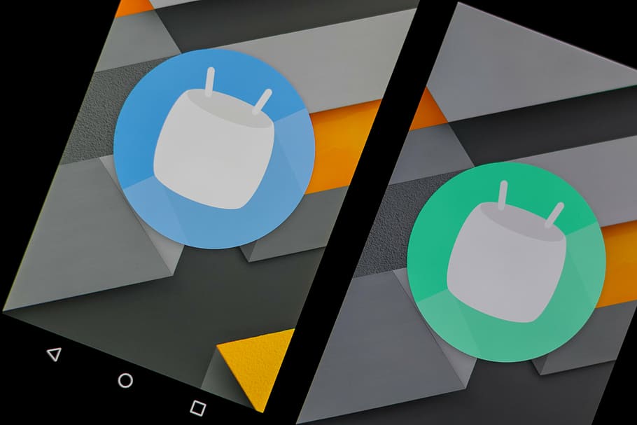two Marshmallow Android logos, phone, google phone, portable HD wallpaper