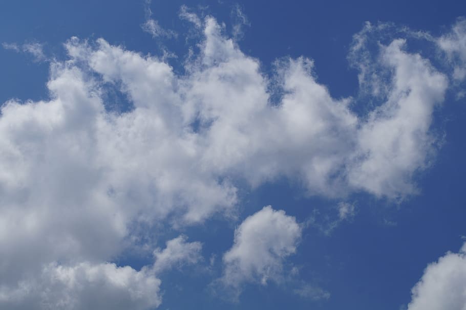 sky, blue, cloud, white clouds, summer day, nice weather, rest HD wallpaper