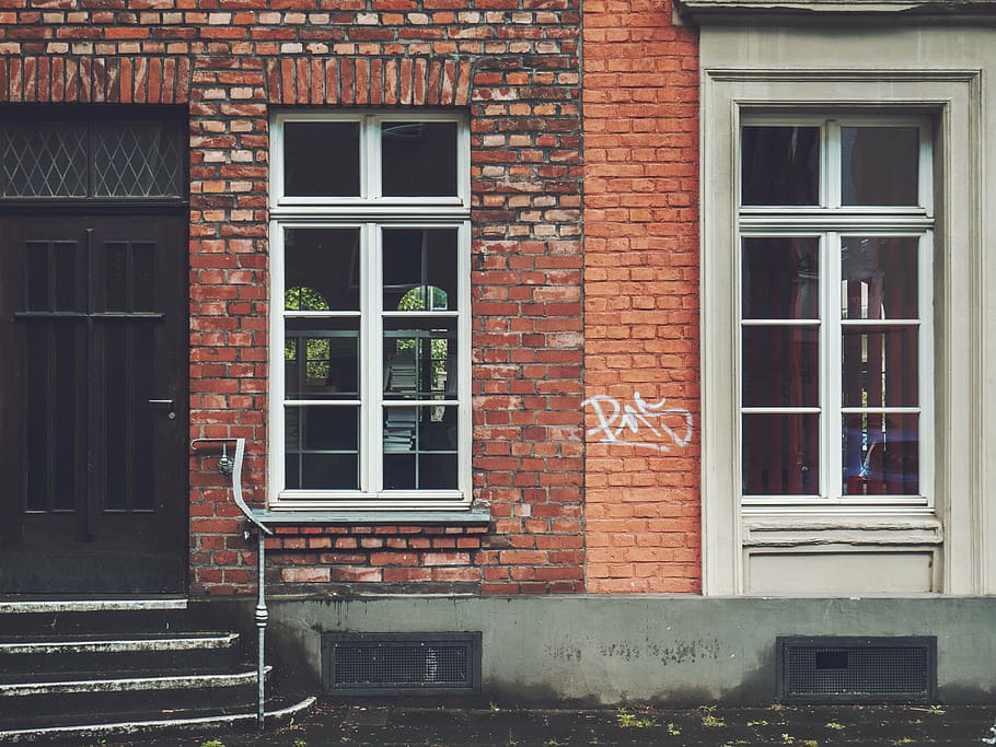 black wooden door, architecture, old, building, infrastructure HD wallpaper