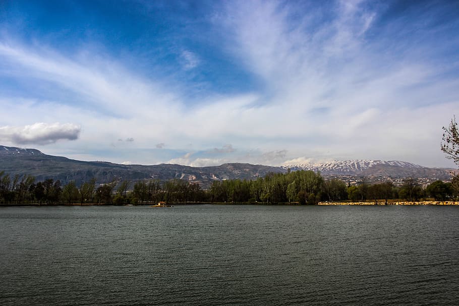 sky, lake, nature, mountain, water, scenics - nature, cloud - sky HD wallpaper