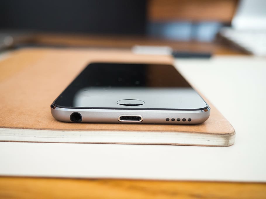 black iPad touch, space, grey, iphone, mobile, smartphone, cell phone HD wallpaper