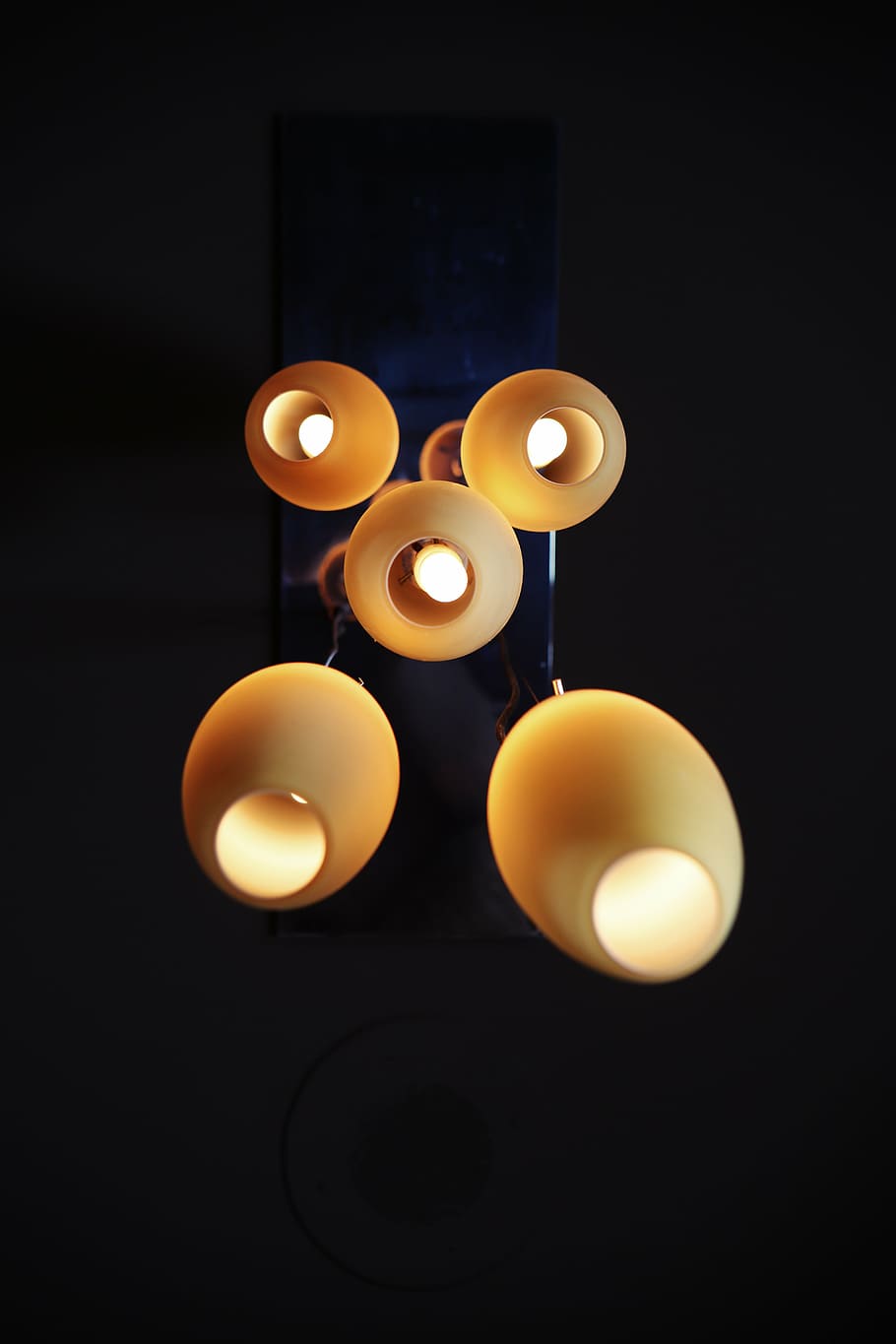 yellow lanterns, focus, photography, lighted, chandelier, lamps HD wallpaper
