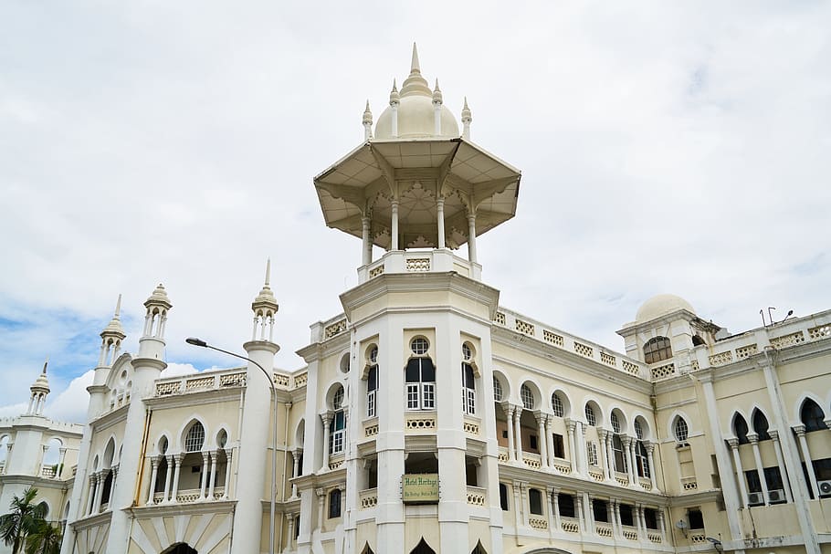White, Building, Malaysia, Architecture, on, old, buildings HD wallpaper