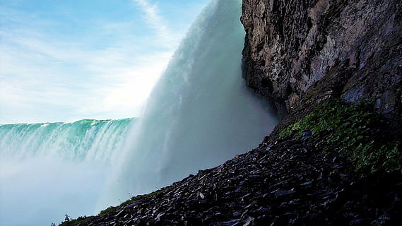 niagara falls, waterfall, cascade, chute, downfall, hdr, nature HD wallpaper