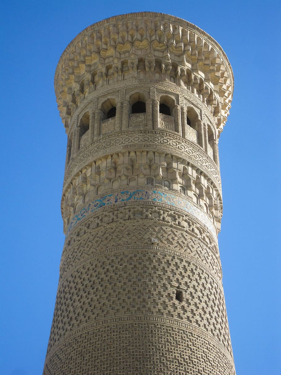 Uzbekistan, Bukhara, Minaret, Islam, tower, architecture, famous Place, HD wallpaper