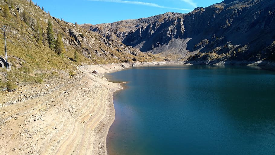 lake colombo, bergamo, mountain, water, scenics - nature, beauty in nature, HD wallpaper