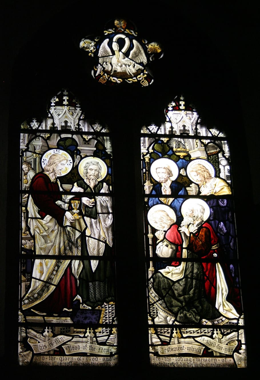 stained glass window, st michael's church, sittingbourne, st michael's sittingbourne