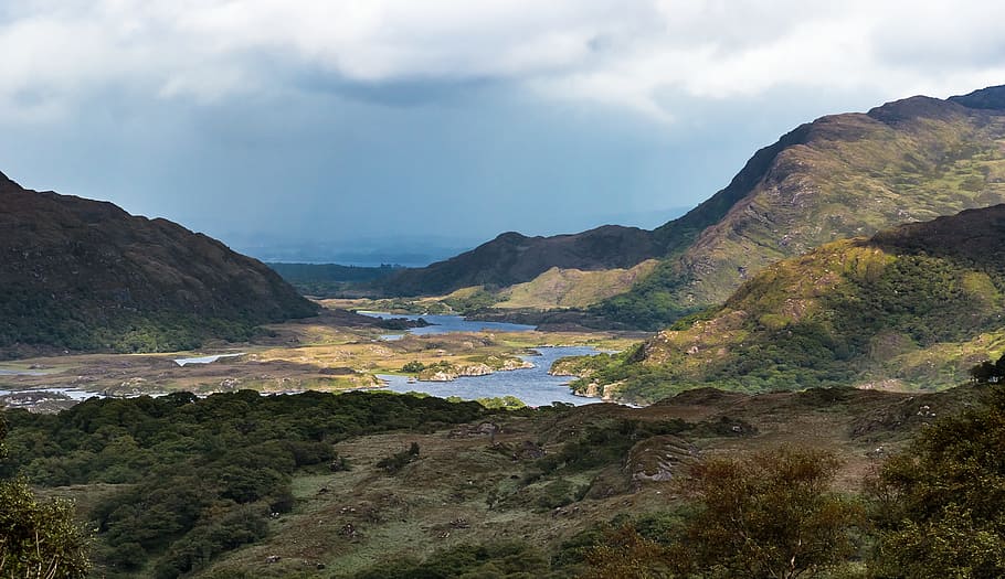 nature, landscape, waters, mountain, sky, ireland, ladies view HD wallpaper
