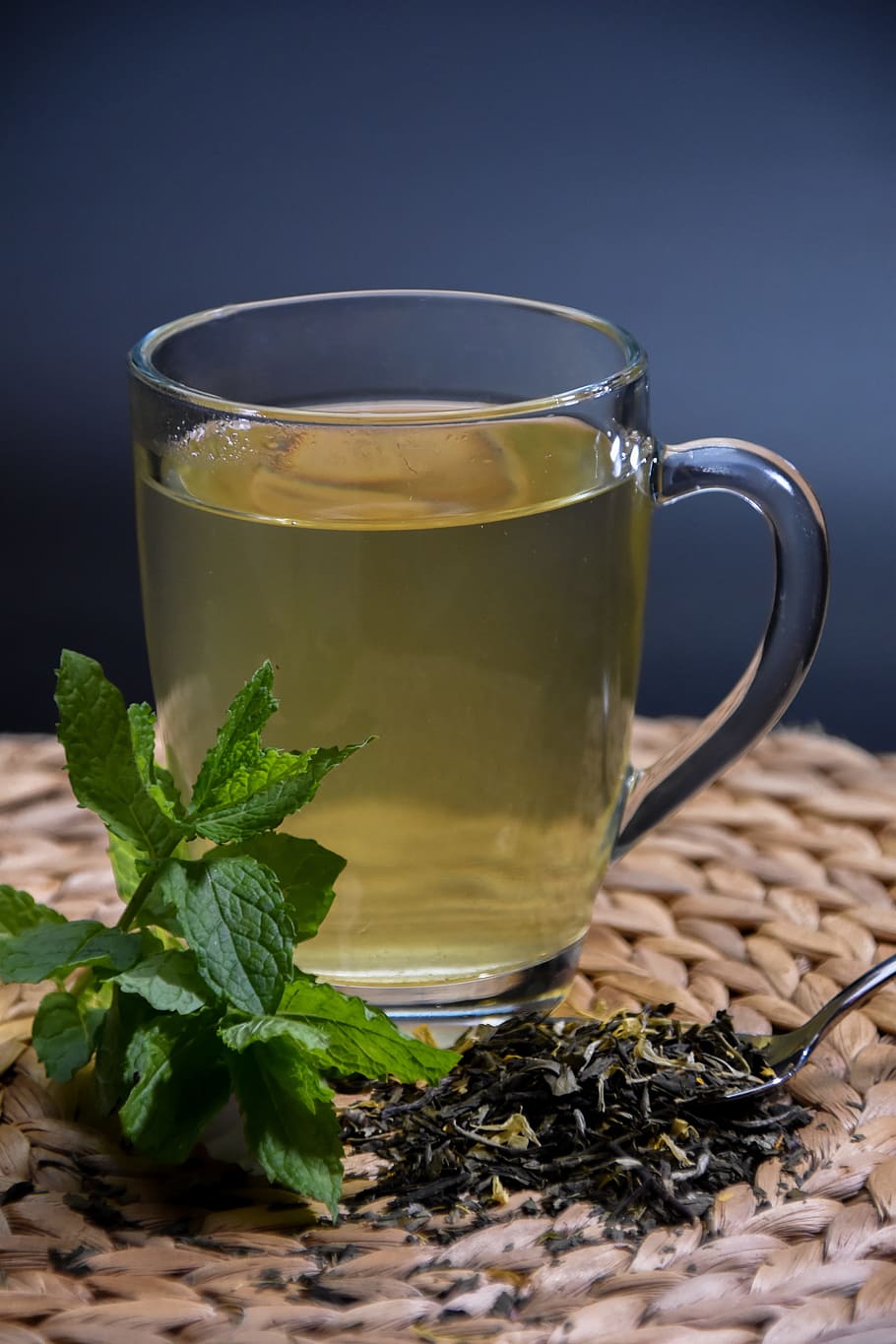 Tea, Mint, Herbs, Cup, Aromatic, Plant, foliage, dry leaves, HD wallpaper