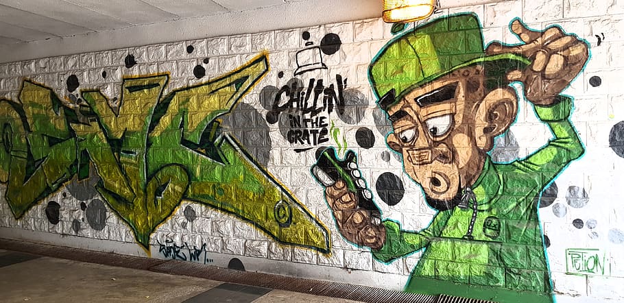 chill, mural, graffiti, art and craft, architecture, creativity HD wallpaper