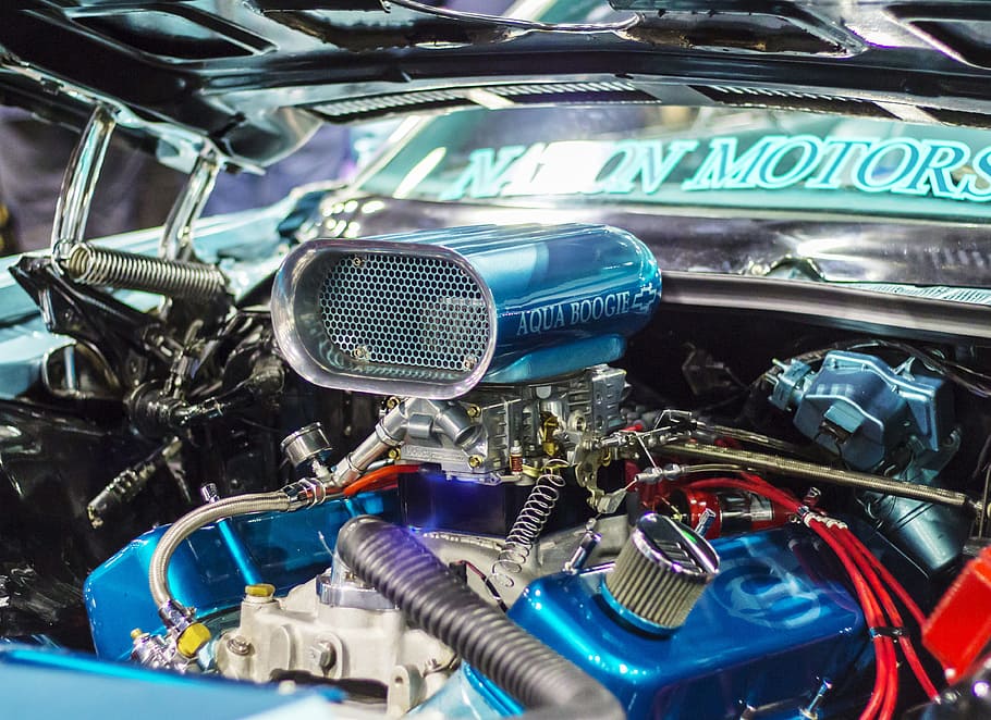 Engine, Blower, Chrome, Machine, Motor, power, metal, technology HD wallpaper