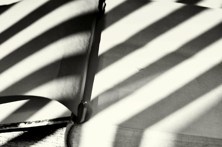 book, old, antique, empty pages, book pages, light and shadow HD wallpaper