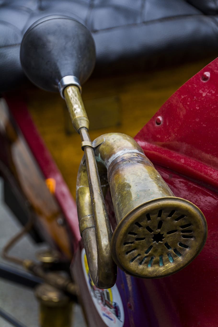Oldtimer, Auto, Horn, transportation, metal, no people, close-up HD wallpaper