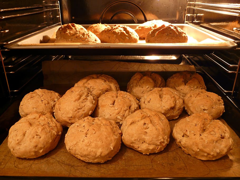 roll, arouse, bread, bake, oven, heat, food, crispy, homemade HD wallpaper