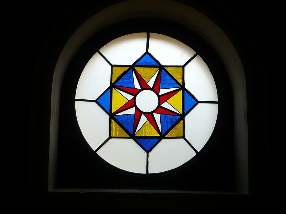 Pecs, Synagogue, Building, Window, circle, symbol, design, shape, HD wallpaper