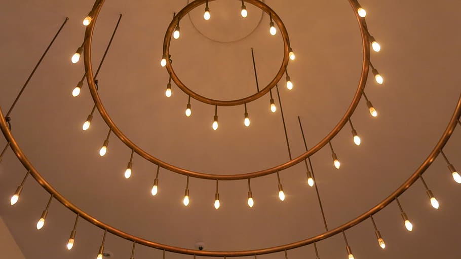 Light, Candlestick, Oriental, Spiral, ceiling lamp, illuminated HD wallpaper