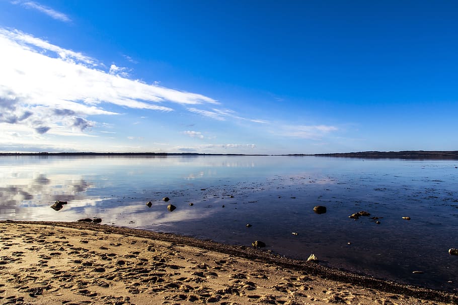 Ebeltoft, Beach, Denmark, sky, water edge, nature, tranquility HD wallpaper