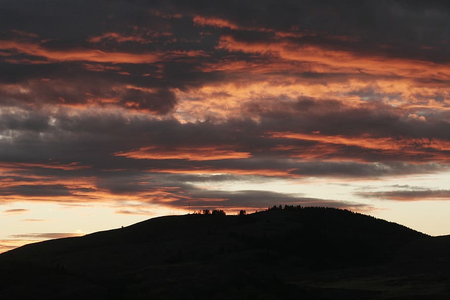 sunset, mountain, outdoors, landscape, nature, dusk, scenics HD wallpaper
