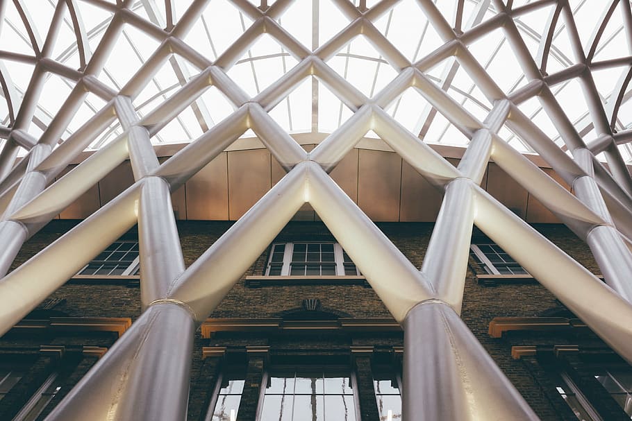 dome building with gray frames, architecture design, house HD wallpaper