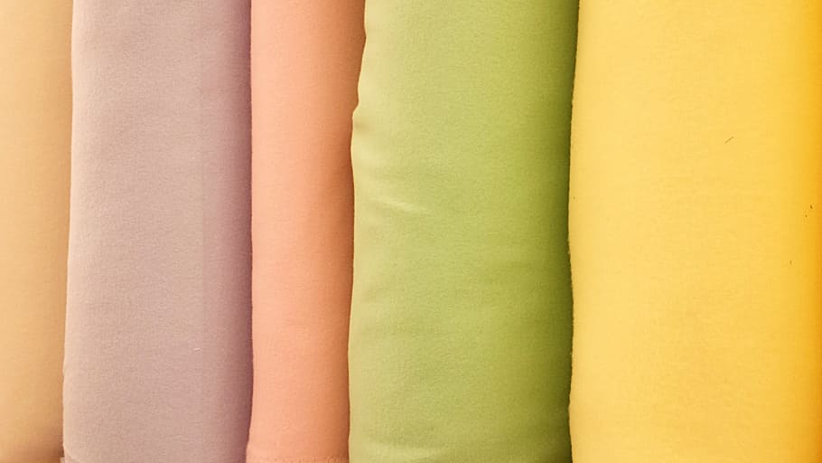 five assorted-color textiles close-up photo, fabric, cloth, fashion