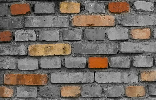 gray and brown concrete wall bricks, texture, stone, background HD wallpaper