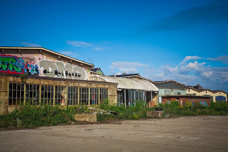 lost places, pforphoto, old factory, leave, decay, lapsed, building, HD wallpaper