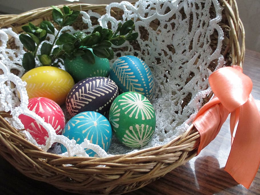 easter basket, święconka, easter eggs, ornament, easter holidays HD wallpaper