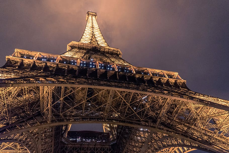 low angle photo of Eiffel Tower, Paris, Eiffel Tower, Paris France HD wallpaper