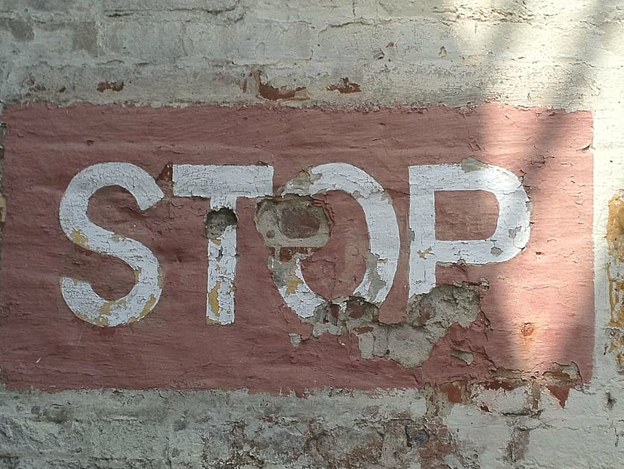 stop, roche, red, text, communication, western script, wall - building feature HD wallpaper