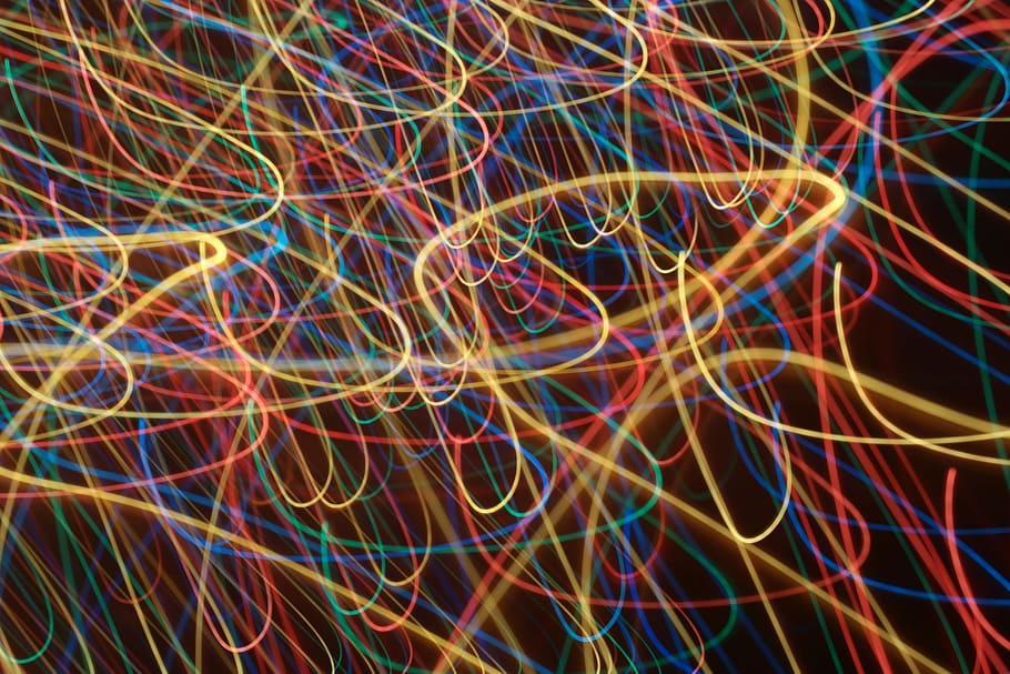 lights, colors, glow, irregularity, multi colored, connection HD wallpaper