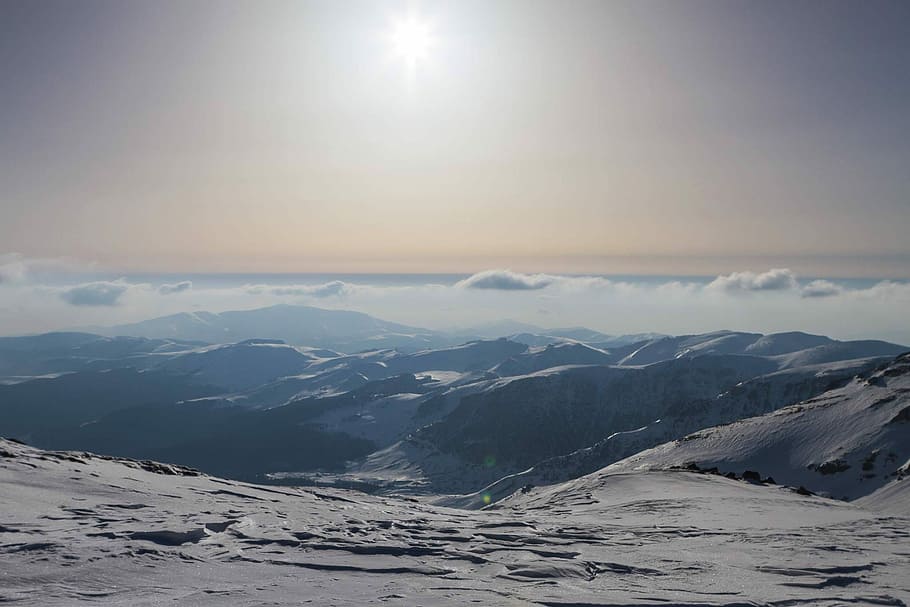 Mountain, Snow, Winter, Sky, Travelers, nature, landscape, scenics HD wallpaper