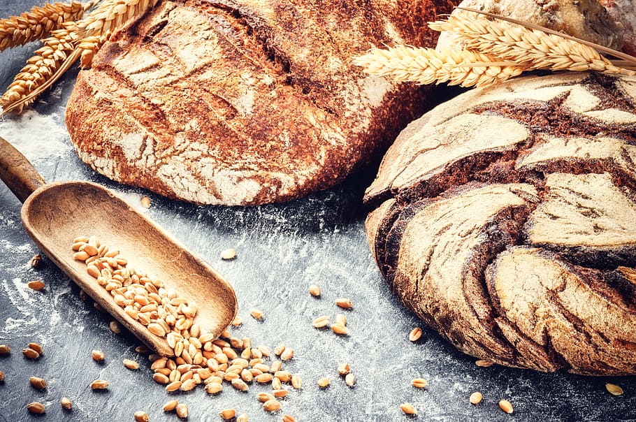 brown seeds beside breads, candy, pies, food, food and drink HD wallpaper