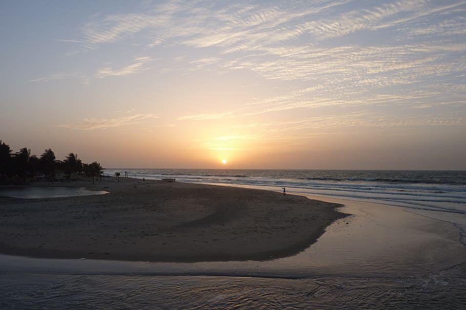 sun, sea, sunset, water, sky, beach, land, scenics - nature HD wallpaper
