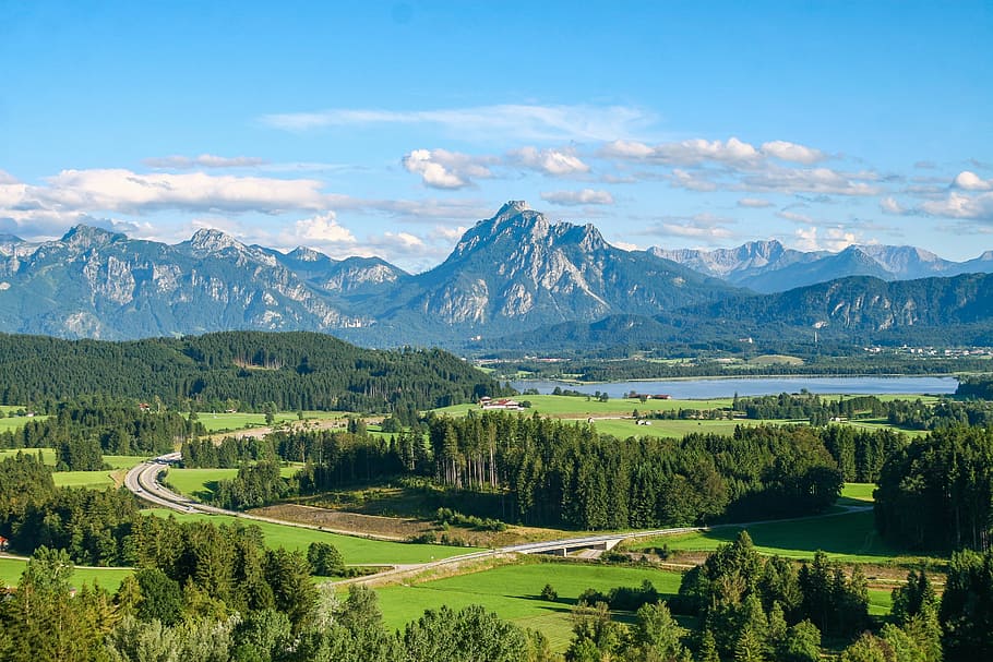 Allgäu, Ostallgäu, Bavaria, Mountains, mountain range, tegelberg, HD wallpaper