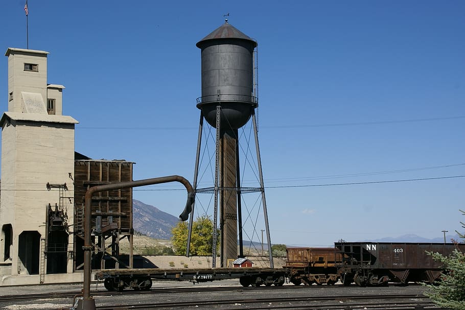 water tower, ely, nevada, train, station, usa, northern, railway HD wallpaper