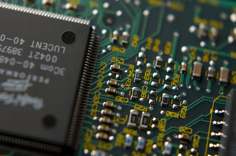 black and green computer processor unit, cpu, chip, semiconductor HD wallpaper